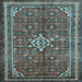 Square Persian Light Blue Traditional Rug, tr577lblu