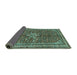 Sideview of Persian Turquoise Traditional Rug, tr577turq