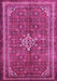 Machine Washable Persian Pink Traditional Rug, wshtr577pnk