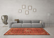 Machine Washable Persian Orange Traditional Area Rugs in a Living Room, wshtr577org