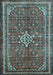 Machine Washable Persian Light Blue Traditional Rug, wshtr577lblu