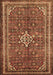 Machine Washable Persian Brown Traditional Rug, wshtr577brn