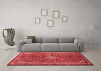 Machine Washable Persian Red Traditional Rug, wshtr577red