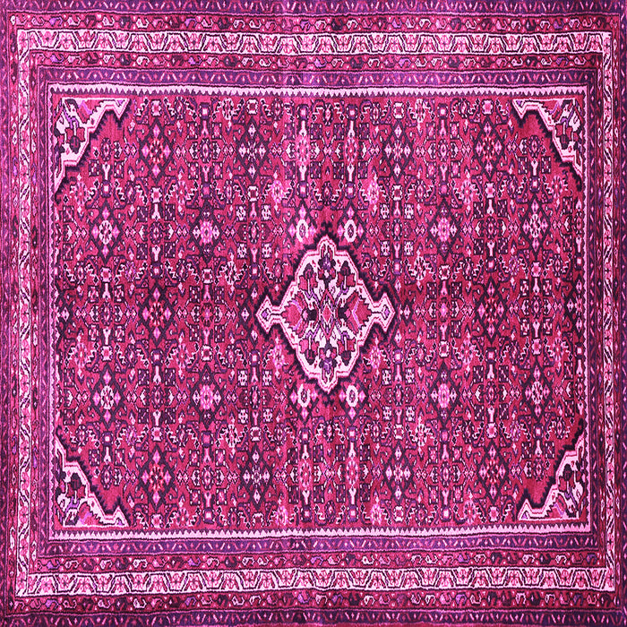 Square Machine Washable Persian Pink Traditional Rug, wshtr577pnk