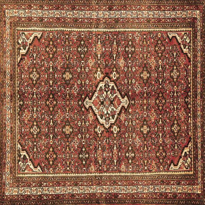 Square Machine Washable Persian Brown Traditional Rug, wshtr577brn