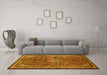 Machine Washable Persian Yellow Traditional Rug in a Living Room, wshtr577yw