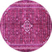 Round Persian Pink Traditional Rug, tr577pnk