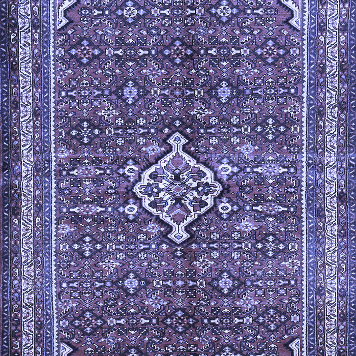 Machine Washable Persian Blue Traditional Rug, wshtr577blu