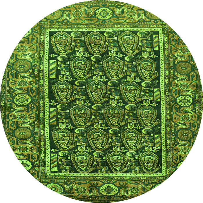 Machine Washable Persian Green Traditional Area Rugs, wshtr578grn