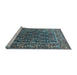 Sideview of Machine Washable Persian Light Blue Traditional Rug, wshtr578lblu