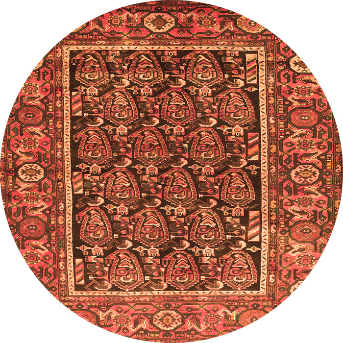 Machine Washable Persian Orange Traditional Area Rugs, wshtr578org