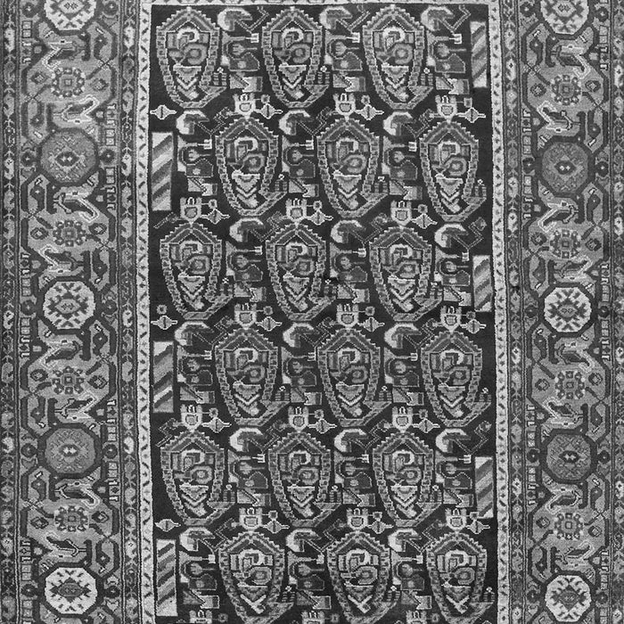 Serging Thickness of Machine Washable Persian Gray Traditional Rug, wshtr578gry