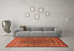 Machine Washable Persian Orange Traditional Area Rugs in a Living Room, wshtr578org
