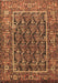 Machine Washable Persian Brown Traditional Rug, wshtr578brn