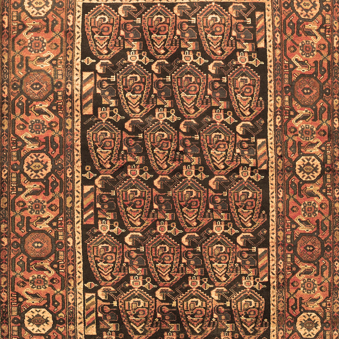 Machine Washable Persian Brown Traditional Rug, wshtr578brn