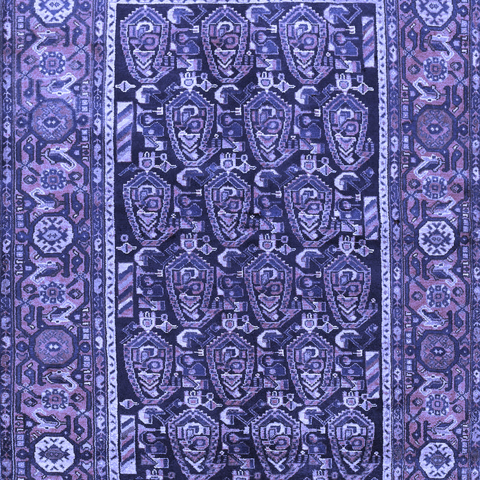 Machine Washable Persian Blue Traditional Rug, wshtr578blu