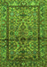 Serging Thickness of Machine Washable Persian Green Traditional Area Rugs, wshtr579grn