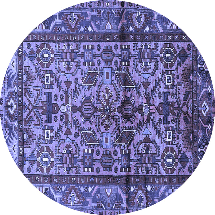 Round Persian Blue Traditional Rug, tr579blu