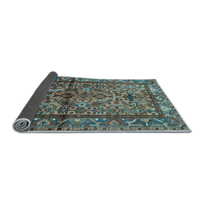 Sideview of Persian Light Blue Traditional Rug, tr579lblu