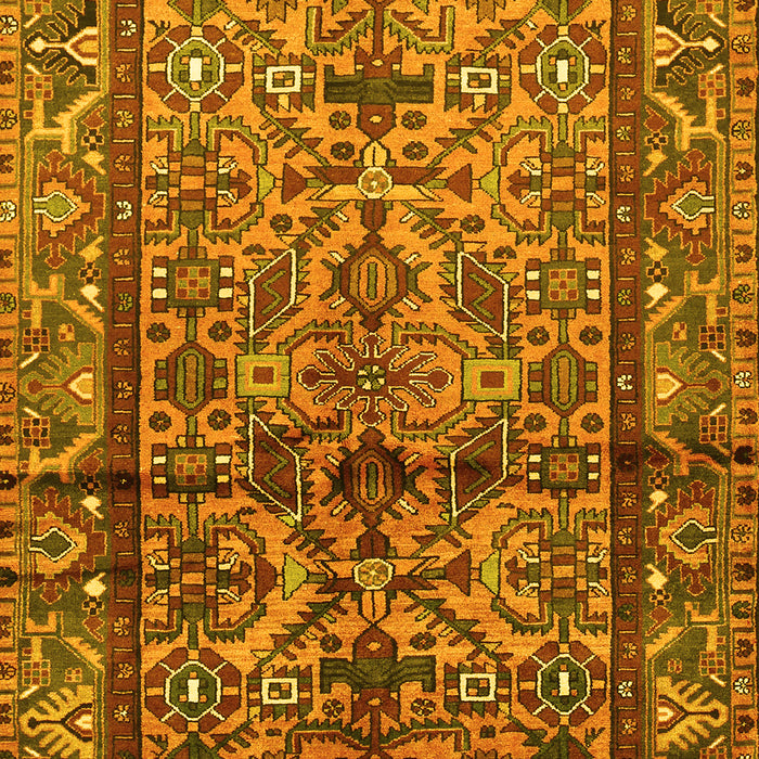 Machine Washable Persian Yellow Traditional Rug, wshtr579yw