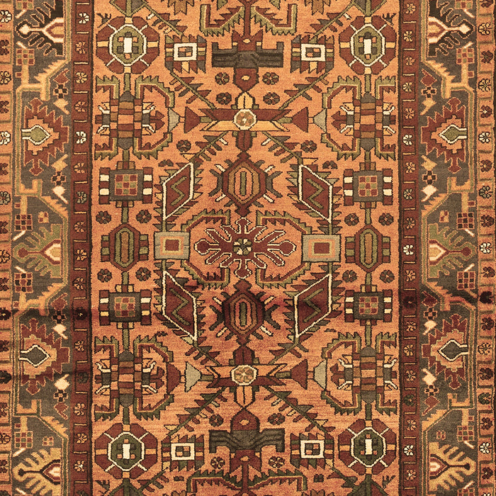 Machine Washable Persian Brown Traditional Rug, wshtr579brn