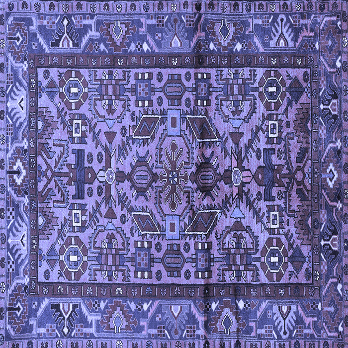 Square Persian Blue Traditional Rug, tr579blu