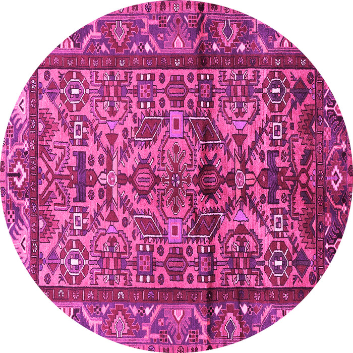 Round Persian Pink Traditional Rug, tr579pnk