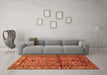 Machine Washable Persian Orange Traditional Area Rugs in a Living Room, wshtr579org