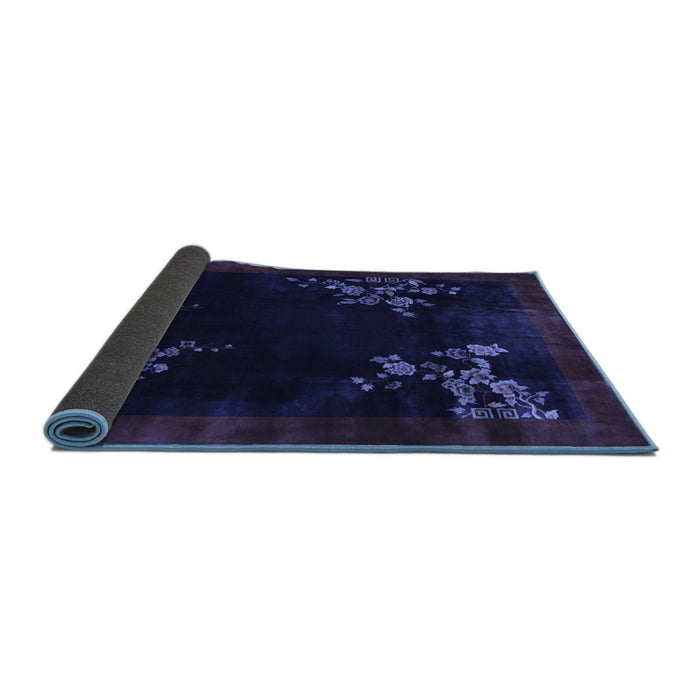 Sideview of Oriental Blue Asian Inspired Rug, tr57blu