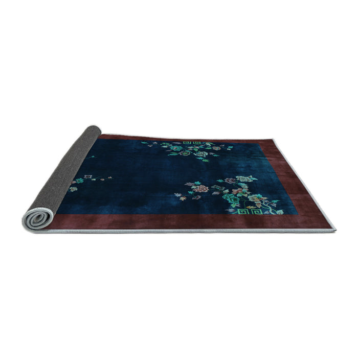 Sideview of Oriental Light Blue Asian Inspired Rug, tr57lblu