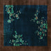 Square Oriental Turquoise Asian Inspired Rug, tr57turq