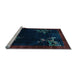 Sideview of Machine Washable Oriental Light Blue Asian Inspired Rug, wshtr57lblu