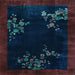 Square Oriental Light Blue Asian Inspired Rug, tr57lblu