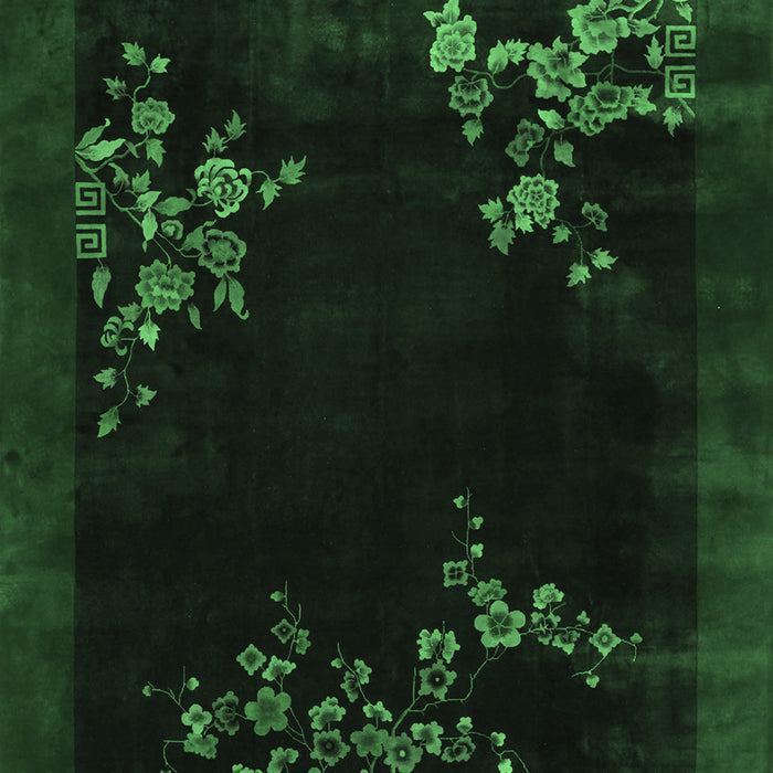 Oriental Emerald Green Asian Inspired Rug, tr57emgrn