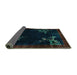 Sideview of Oriental Turquoise Asian Inspired Rug, tr57turq