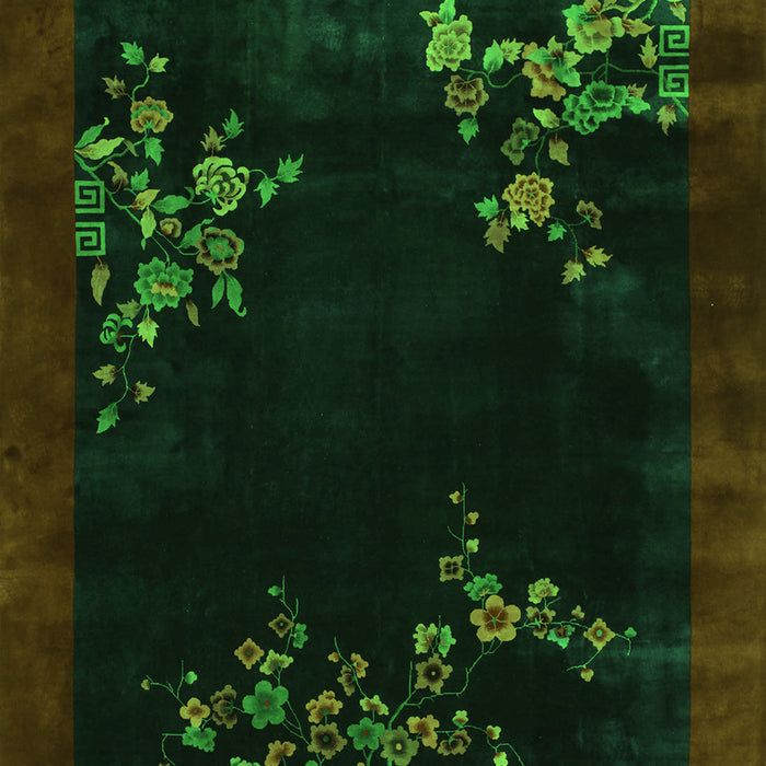 Oriental Green Asian Inspired Rug, tr57grn