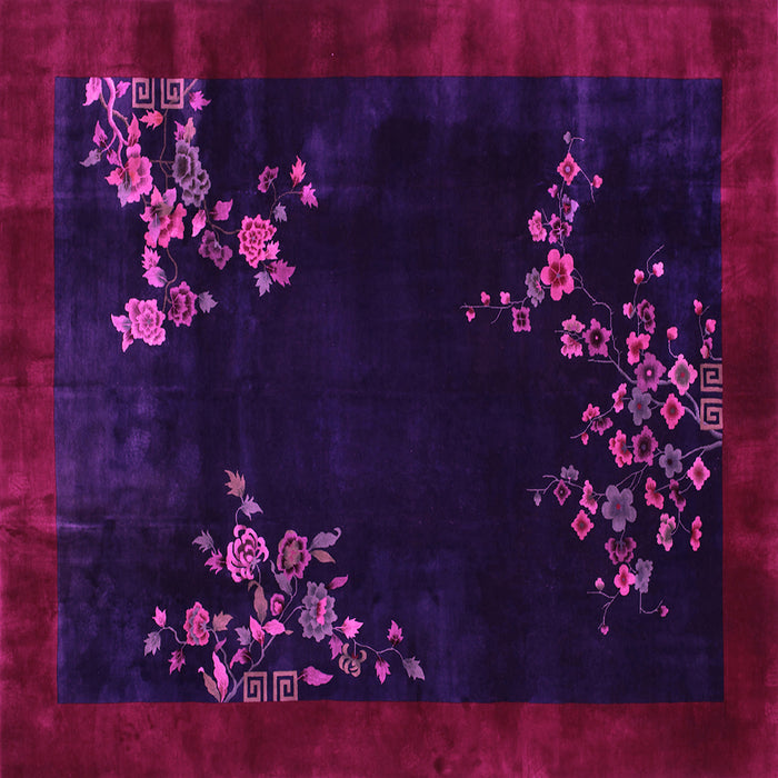 Square Oriental Pink Asian Inspired Rug, tr57pnk