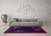 Machine Washable Oriental Pink Asian Inspired Rug, wshtr57pnk