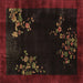 Square Oriental Brown Asian Inspired Rug, tr57brn