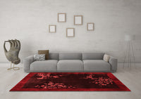 Machine Washable Oriental Red Asian Inspired Rug, wshtr57red