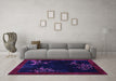 Machine Washable Oriental Purple Asian Inspired Area Rugs in a Living Room, wshtr57pur