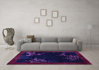 Machine Washable Oriental Purple Asian Inspired Rug, wshtr57pur