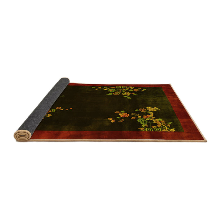 Sideview of Oriental Yellow Asian Inspired Rug, tr57yw