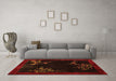 Machine Washable Oriental Orange Asian Inspired Area Rugs in a Living Room, wshtr57org