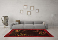 Machine Washable Oriental Orange Asian Inspired Rug, wshtr57org