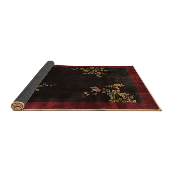 Sideview of Oriental Brown Asian Inspired Rug, tr57brn