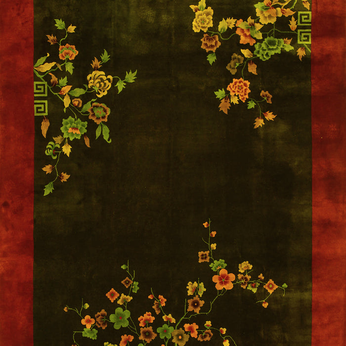 Oriental Yellow Asian Inspired Rug, tr57yw