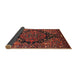 Sideview of Traditional Saffron Red Persian Rug, tr580