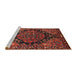 Sideview of Machine Washable Traditional Saffron Red Rug, wshtr580