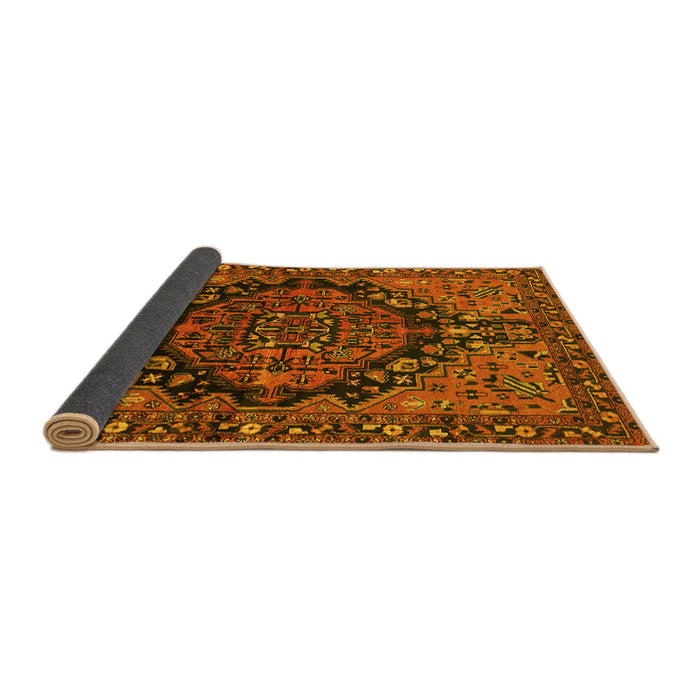 Sideview of Persian Yellow Traditional Rug, tr580yw